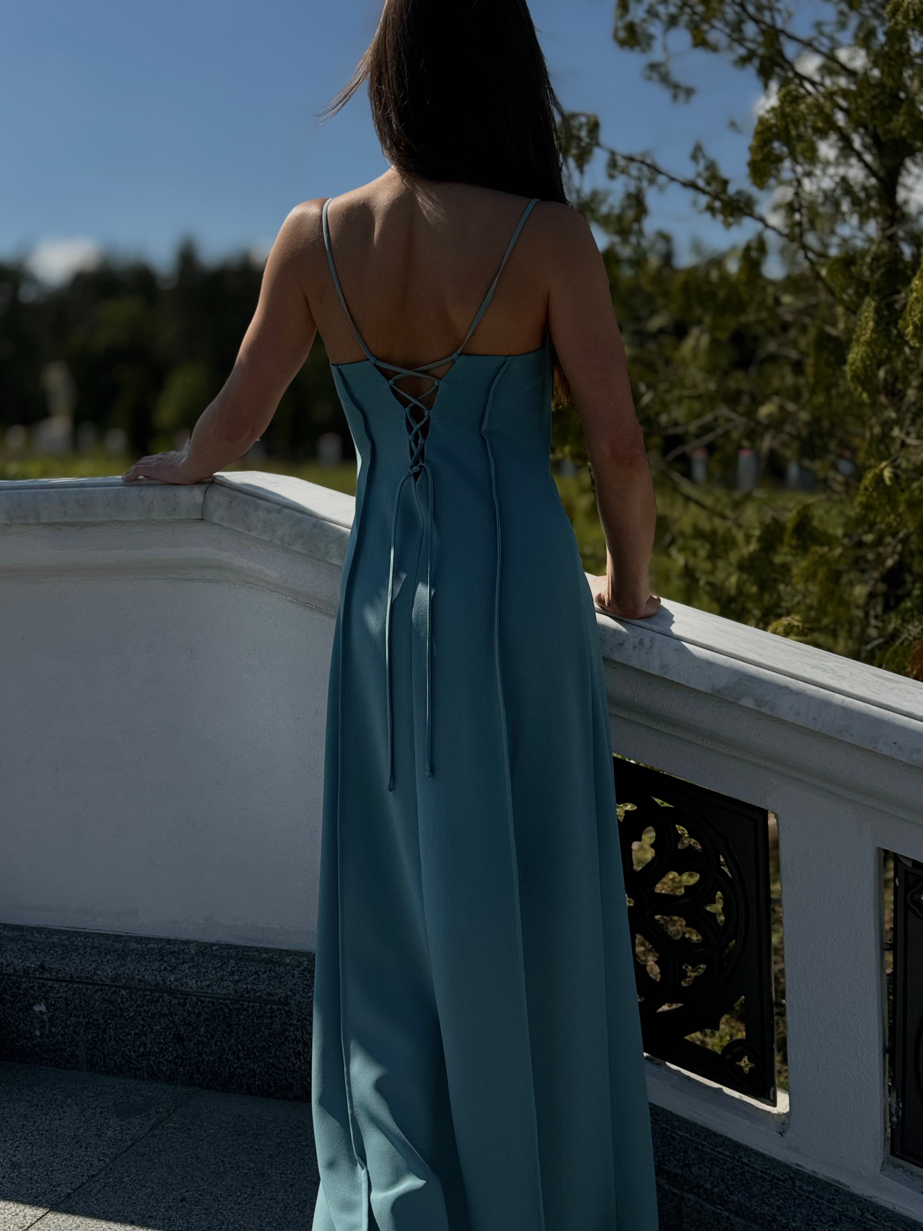 Backless Maxi Dress With Straps