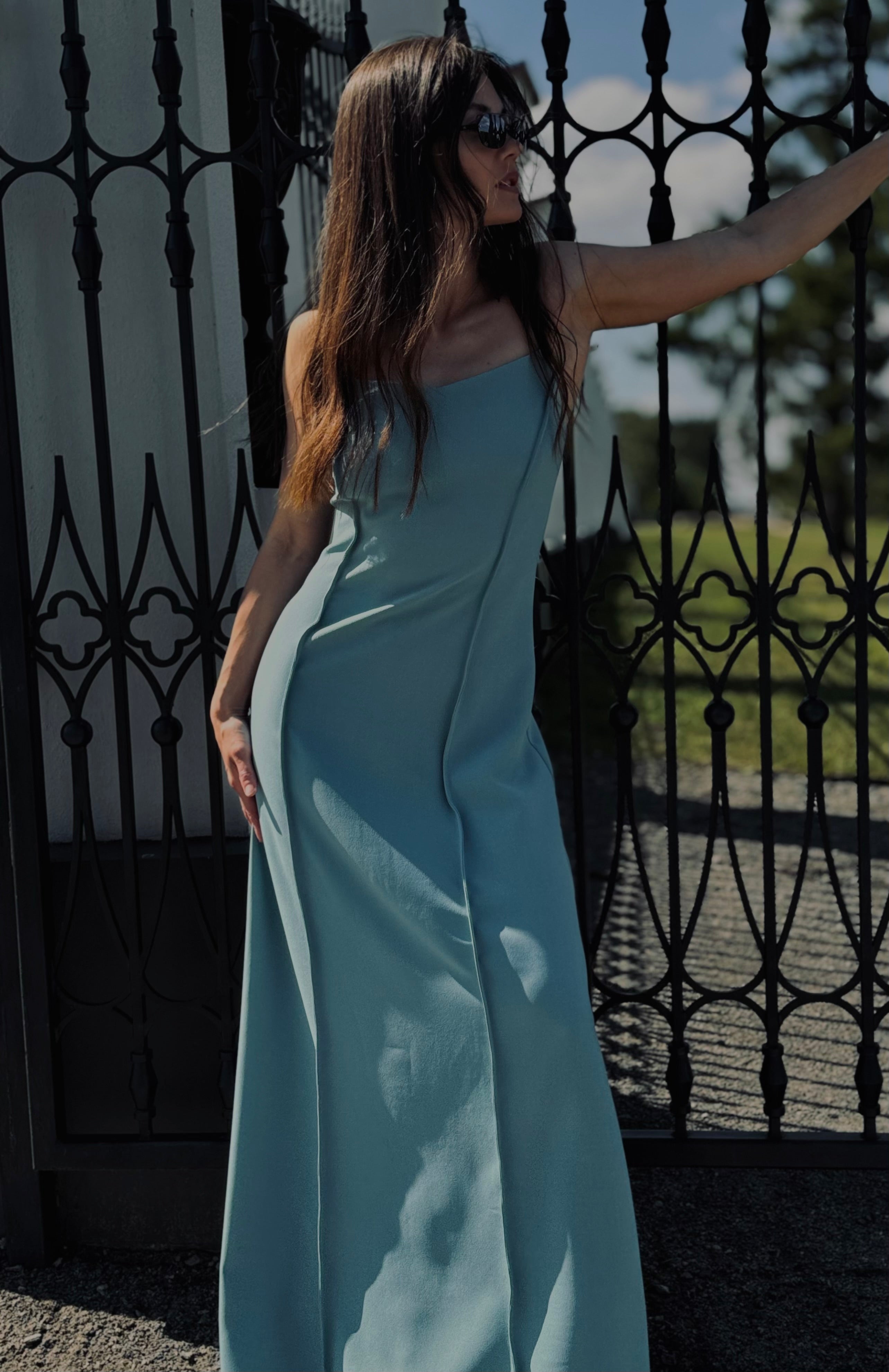 Backless Maxi Dress With Straps
