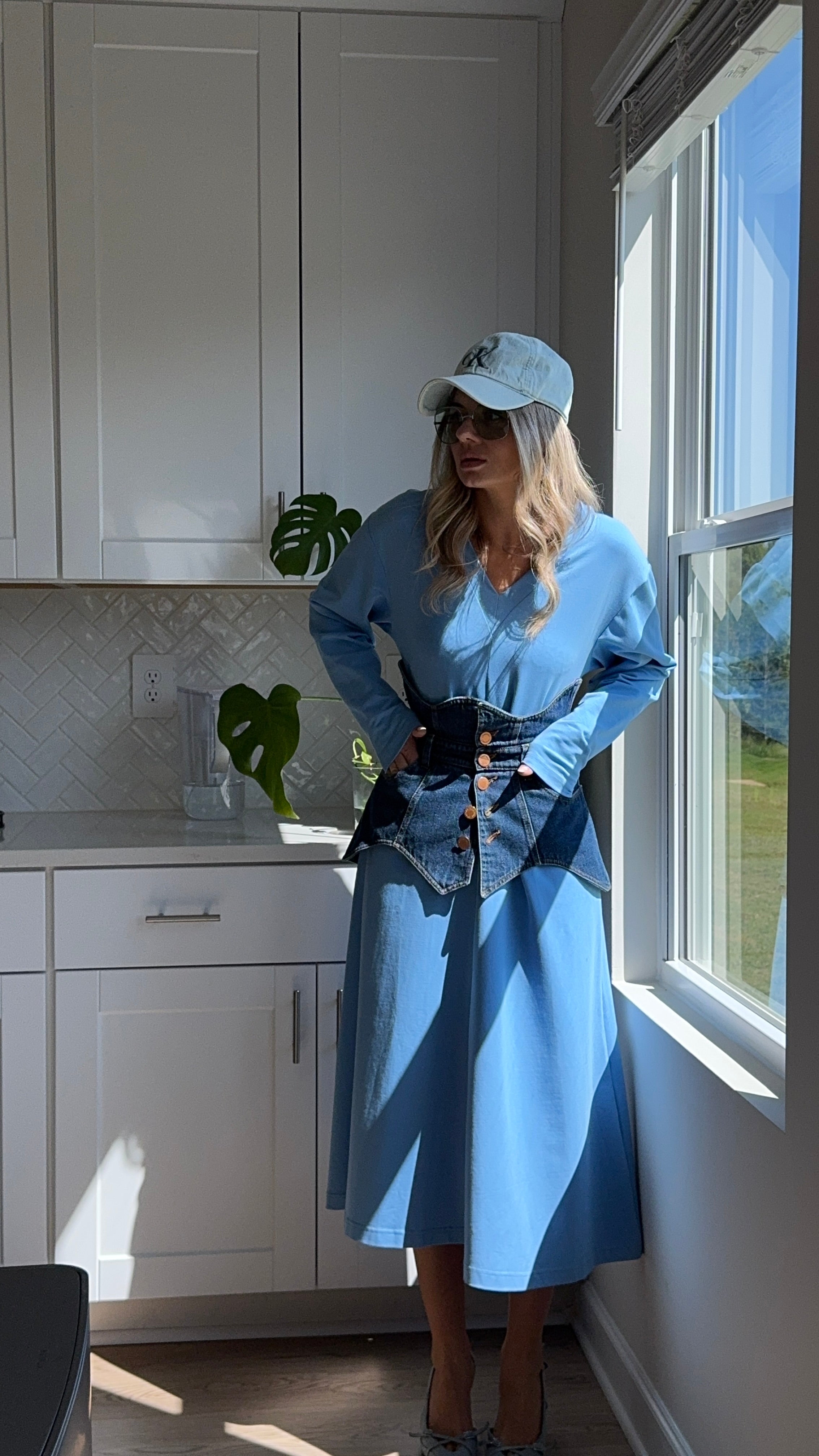 Cotton Midi Dress