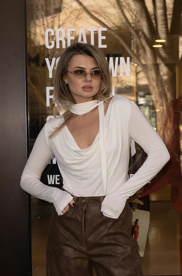 Long Sleeve With Scarf
