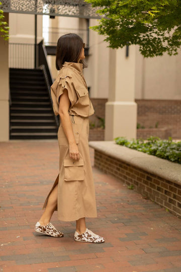 Cargo skirt midi