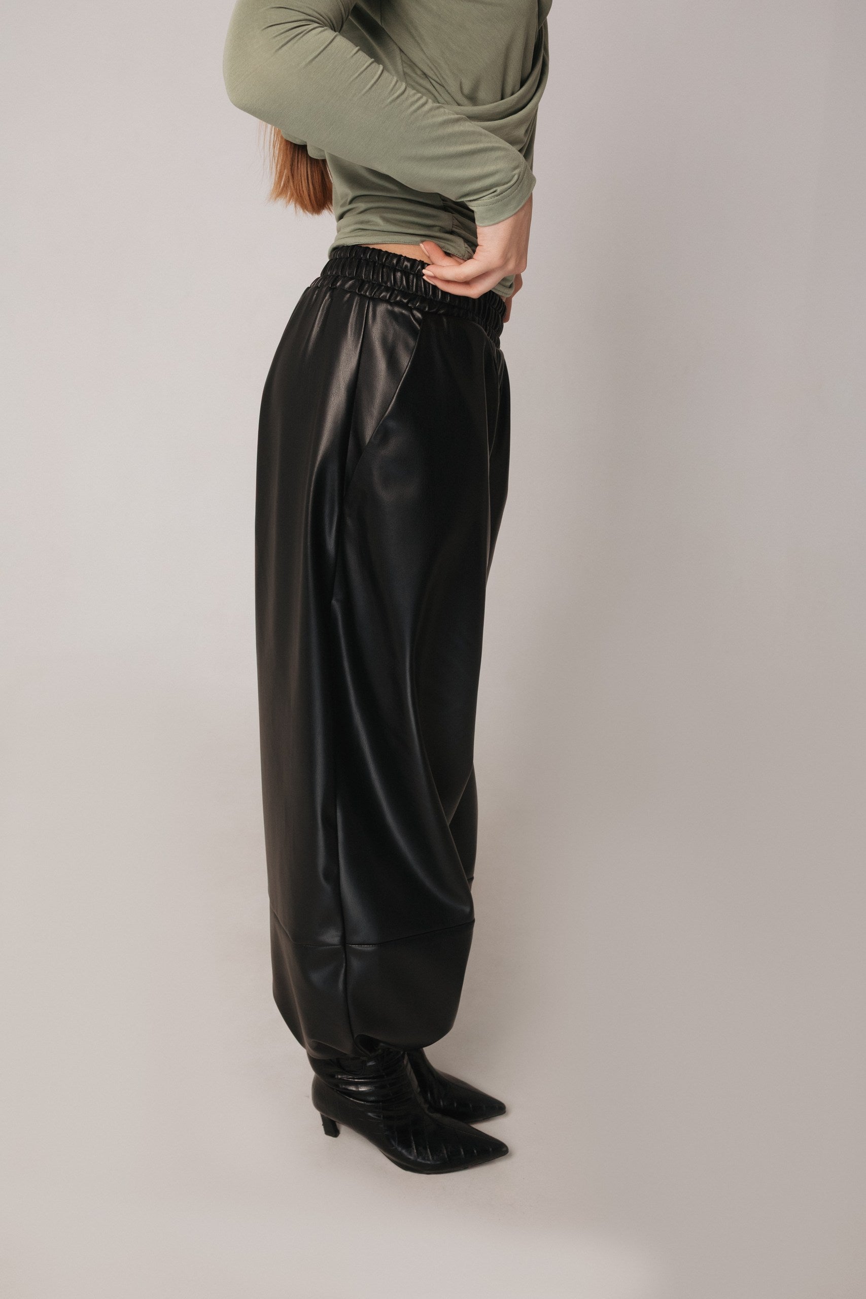 Aladdin Faux Leather Pants
