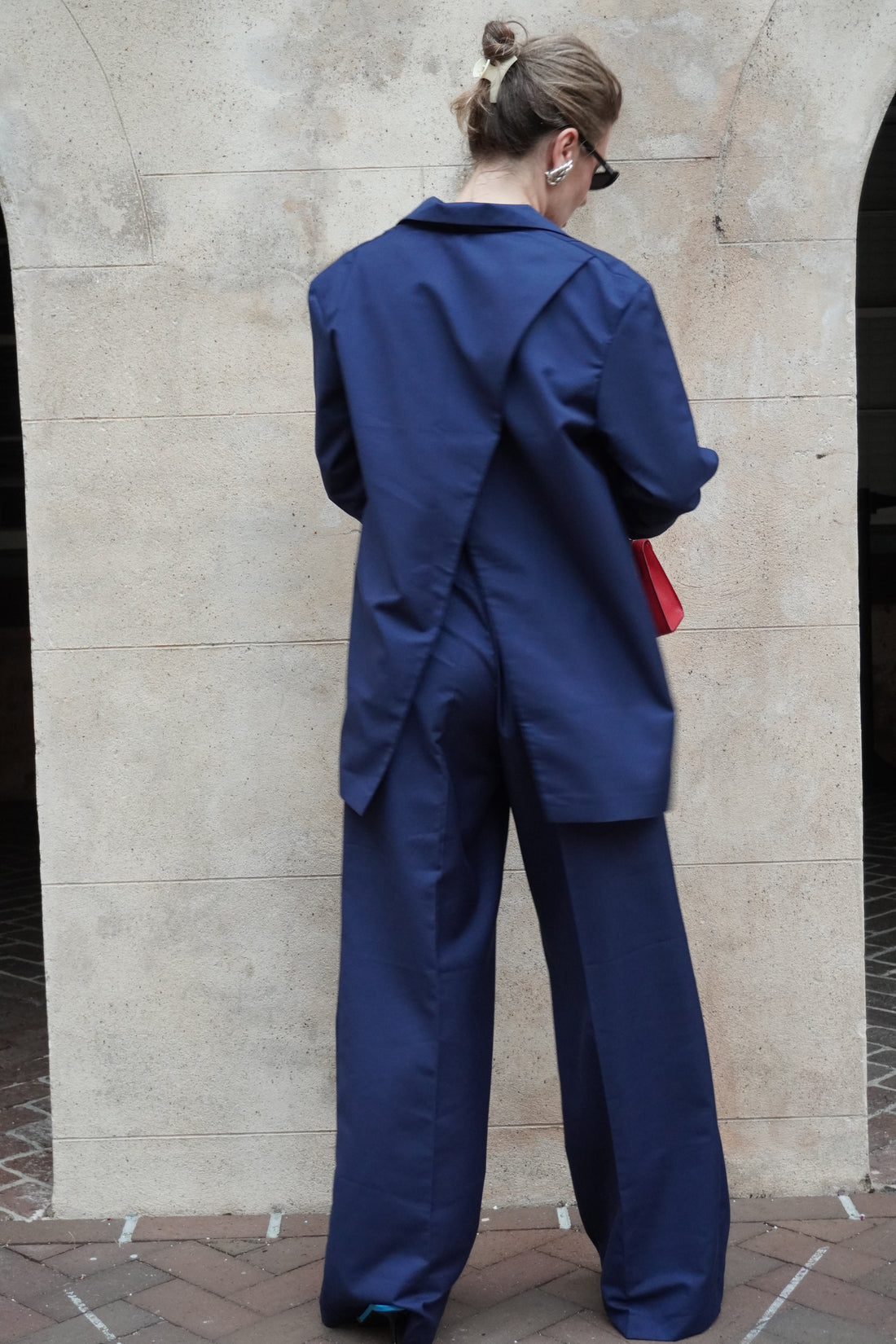Oversized blazer with slit