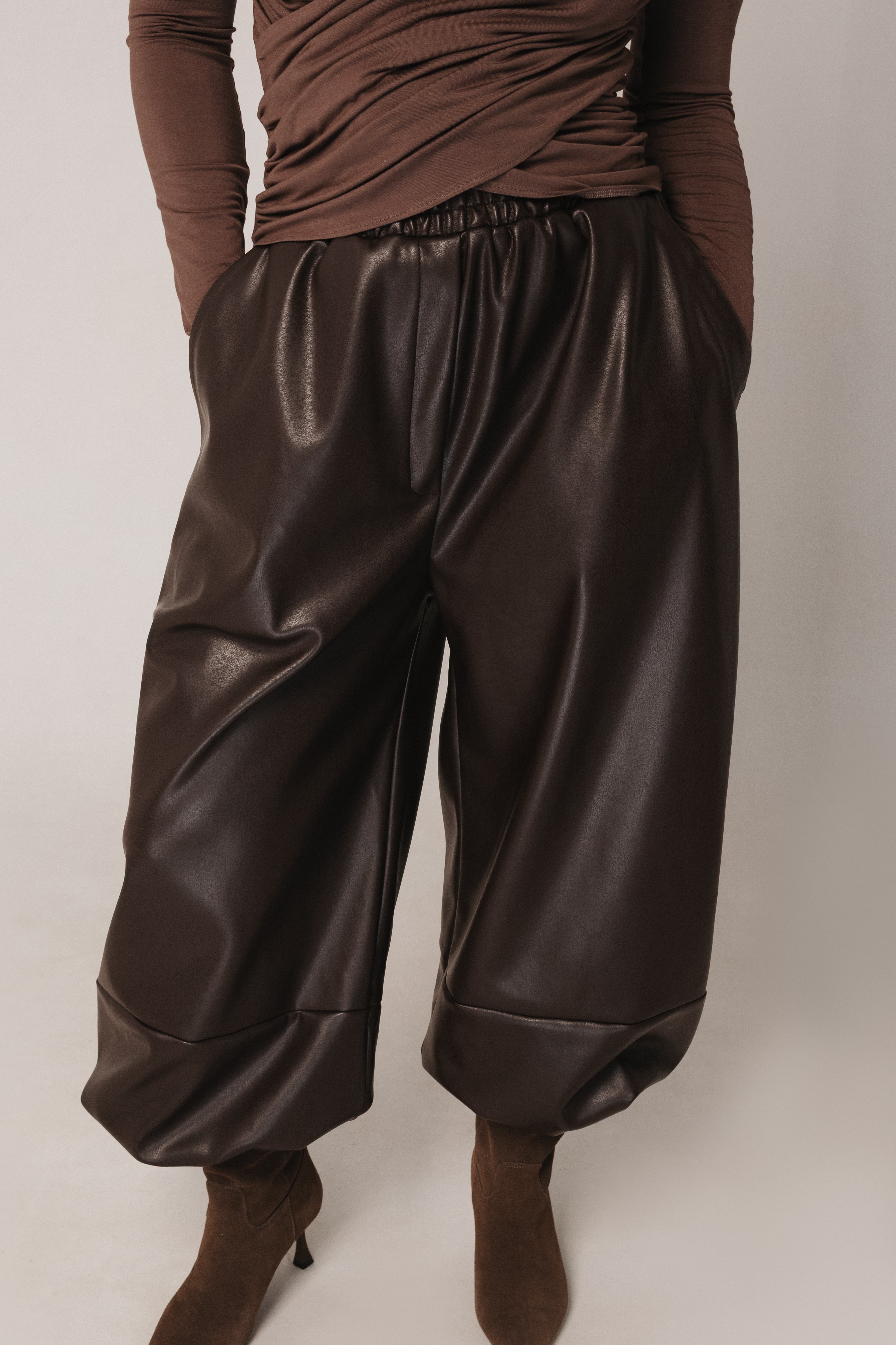 Aladdin Faux Leather Pants