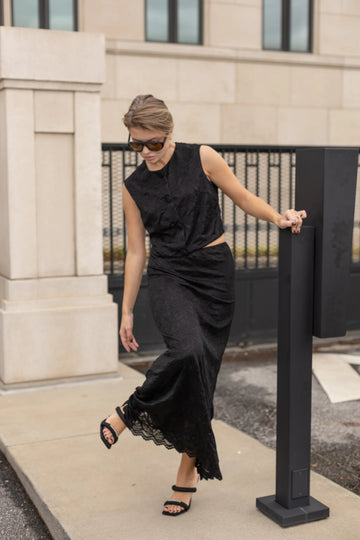 Fleur lace maxi skirt