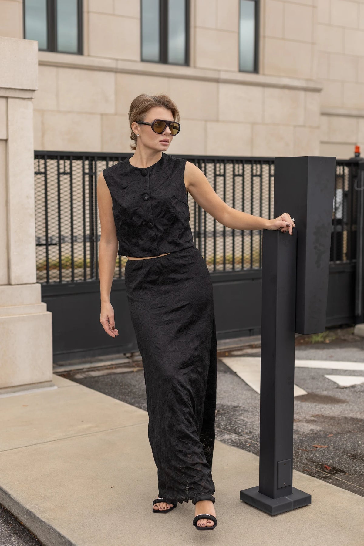 Fleur lace maxi skirt