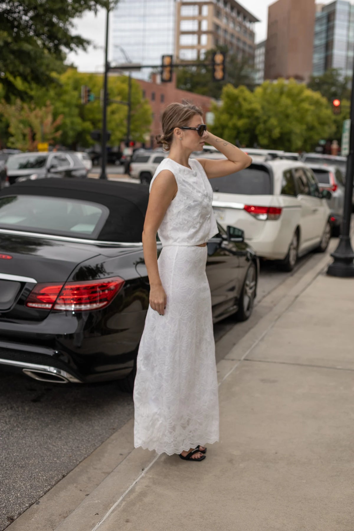 Fleur lace maxi skirt