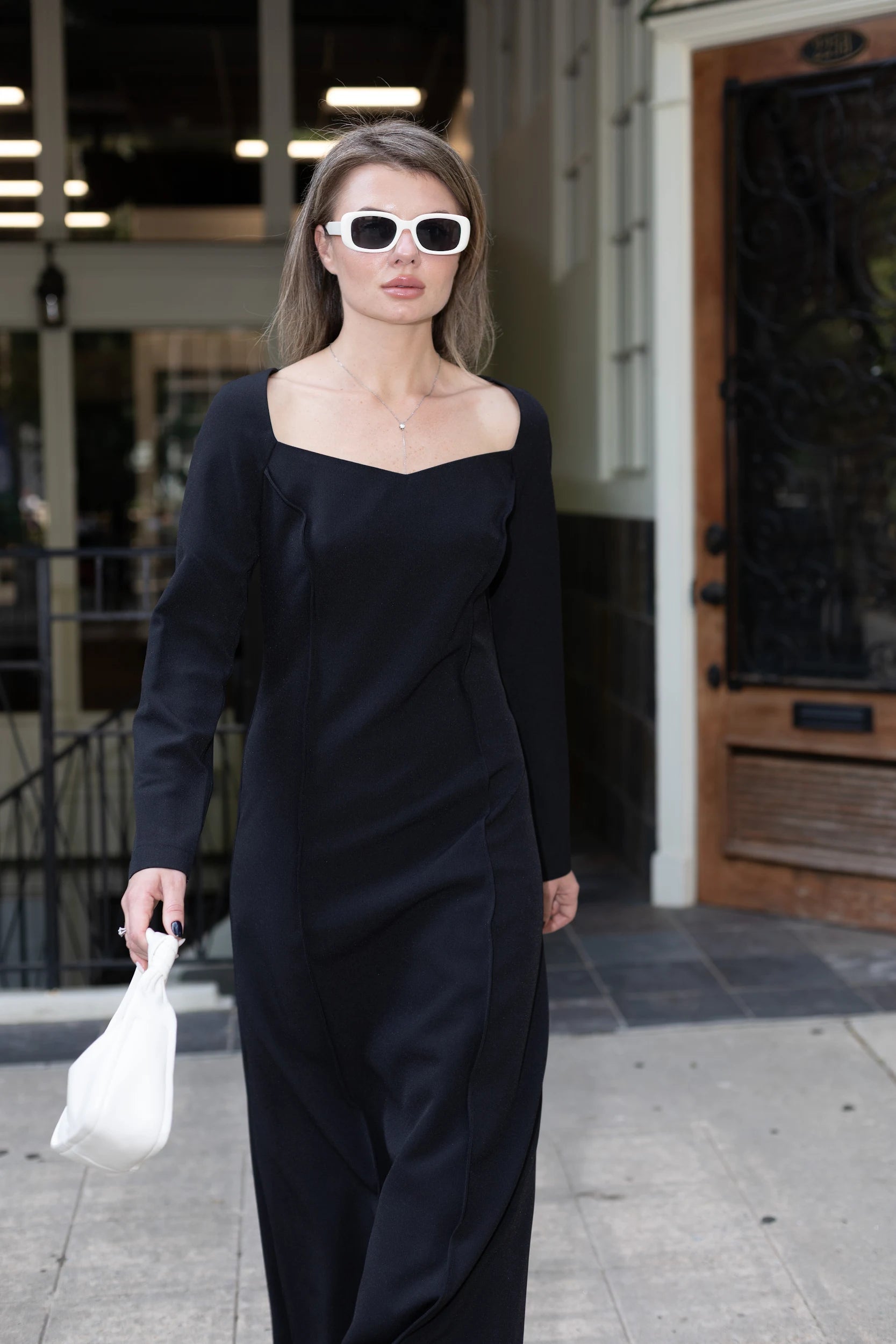 Structured Seam Maxi Dress