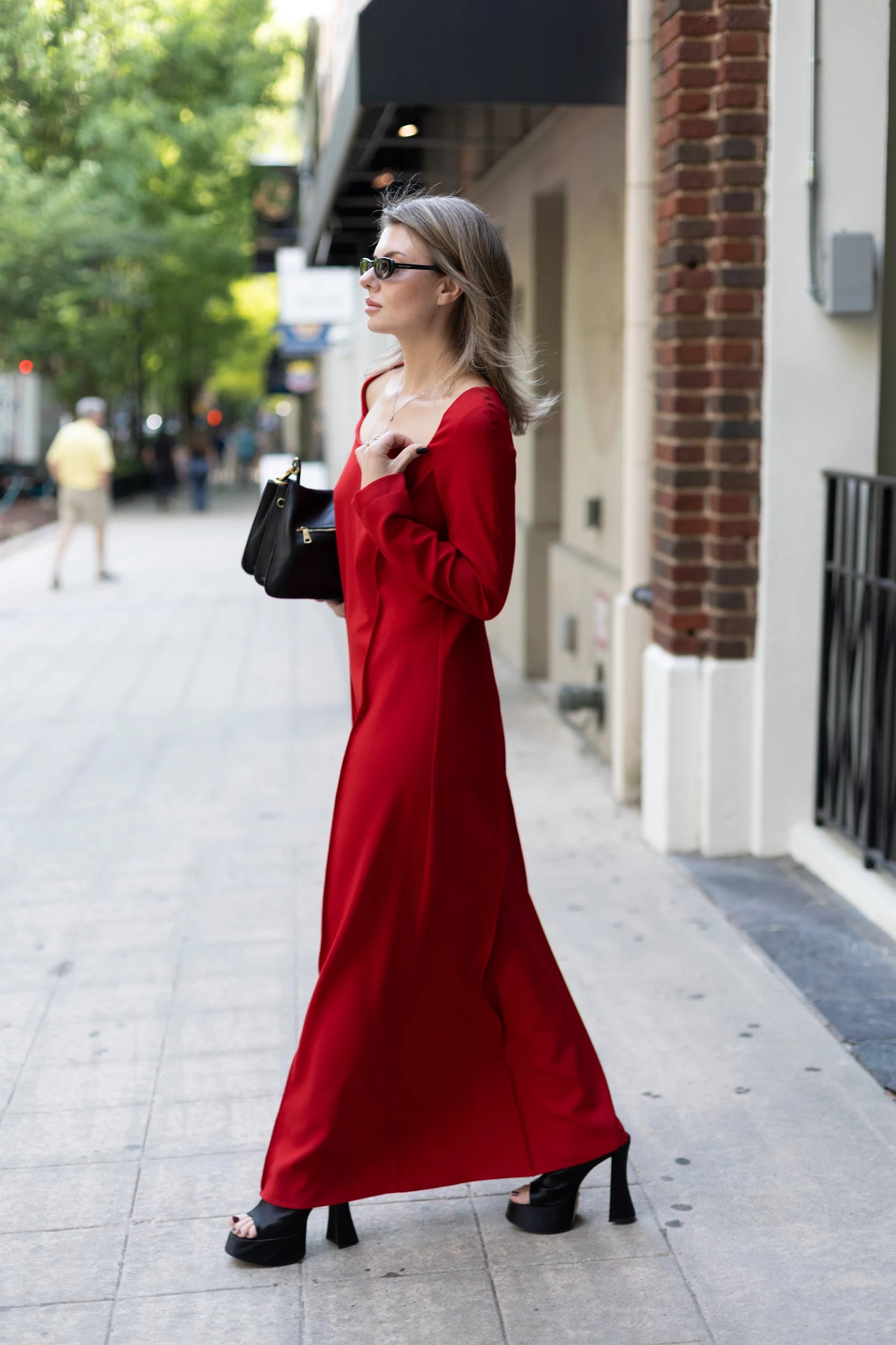 Structured Seam Maxi Dress