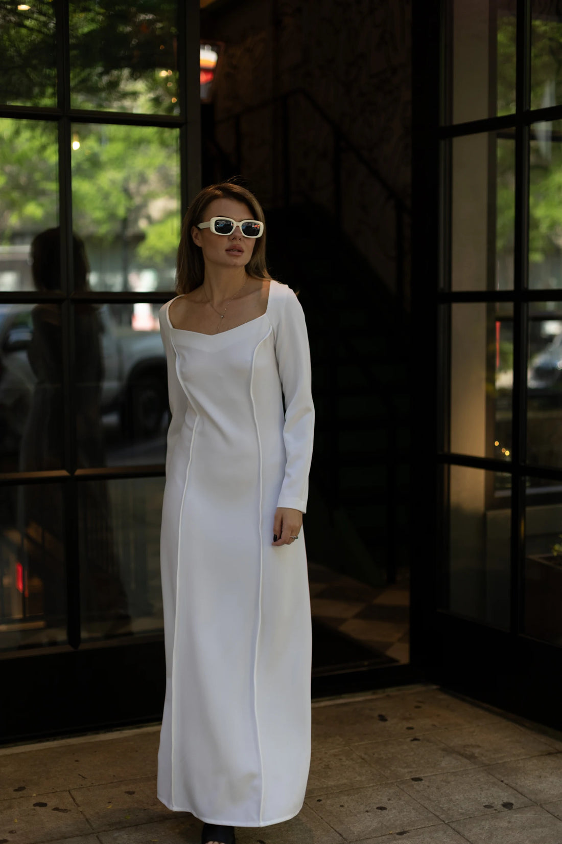 Structured Seam Maxi Dress