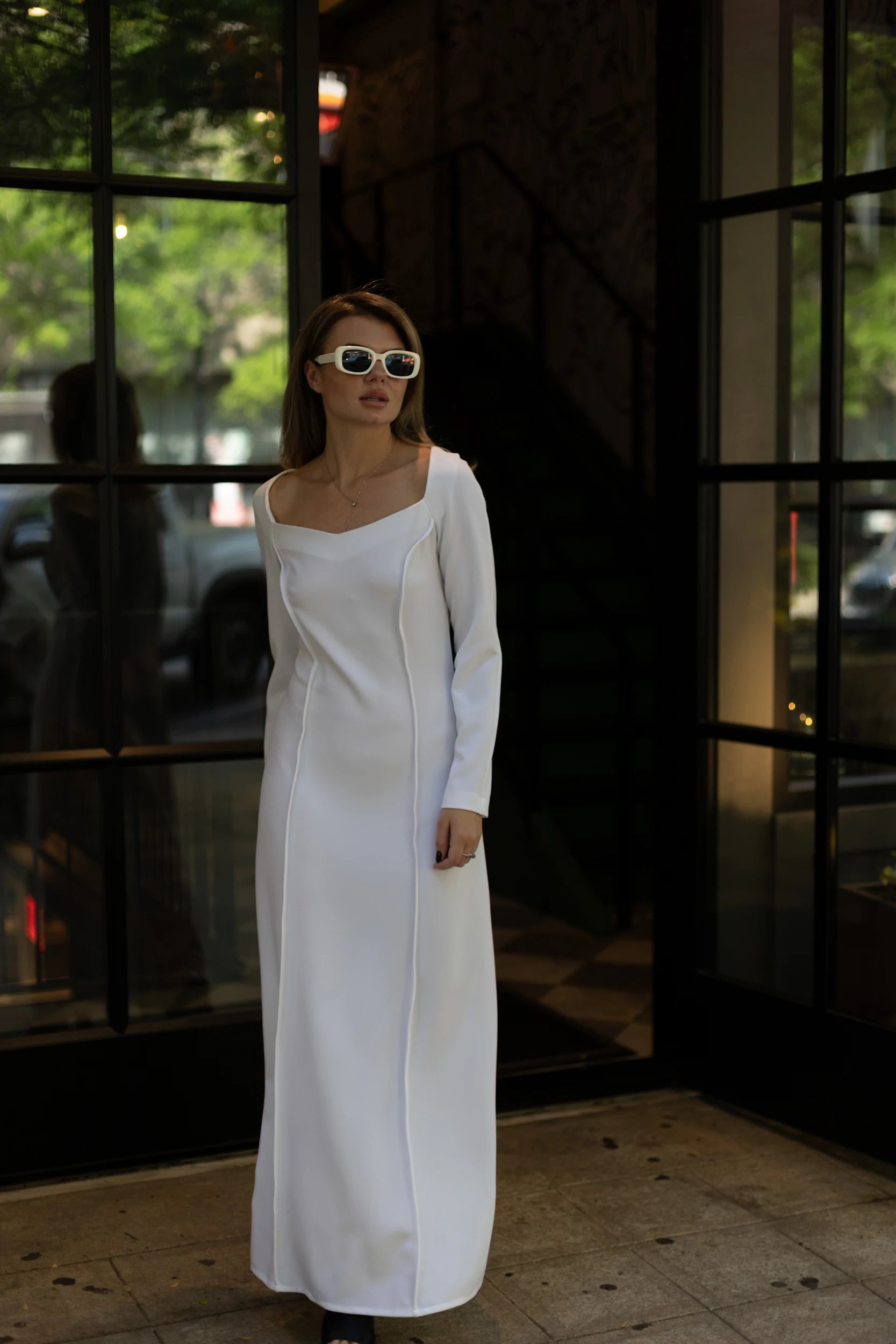 Structured Seam Maxi Dress