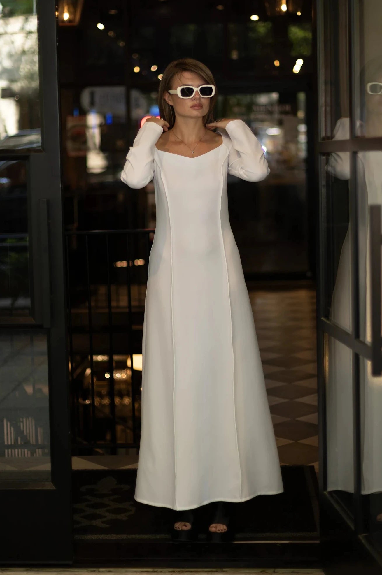 Structured Seam Maxi Dress
