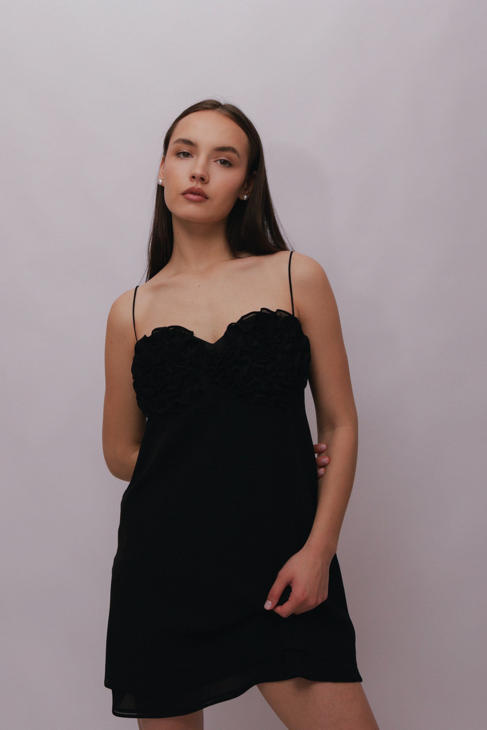 Chiffon Dress With Roses