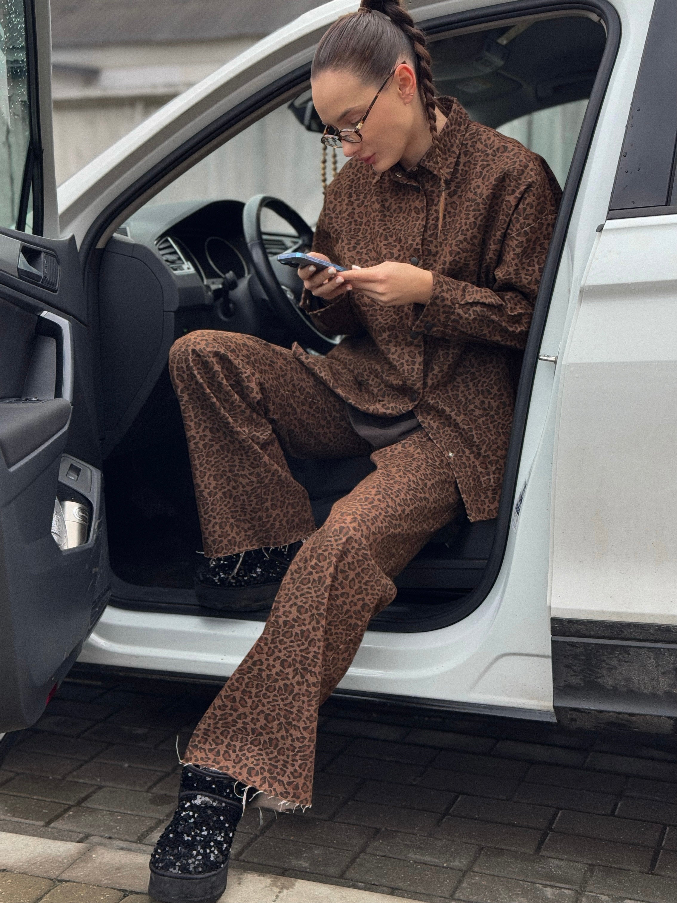 Leopard Print Jeans