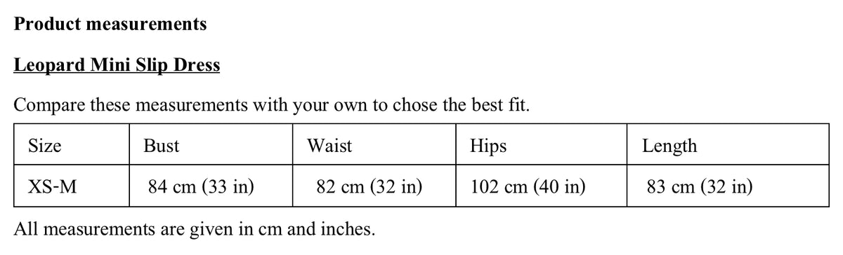Size Guide