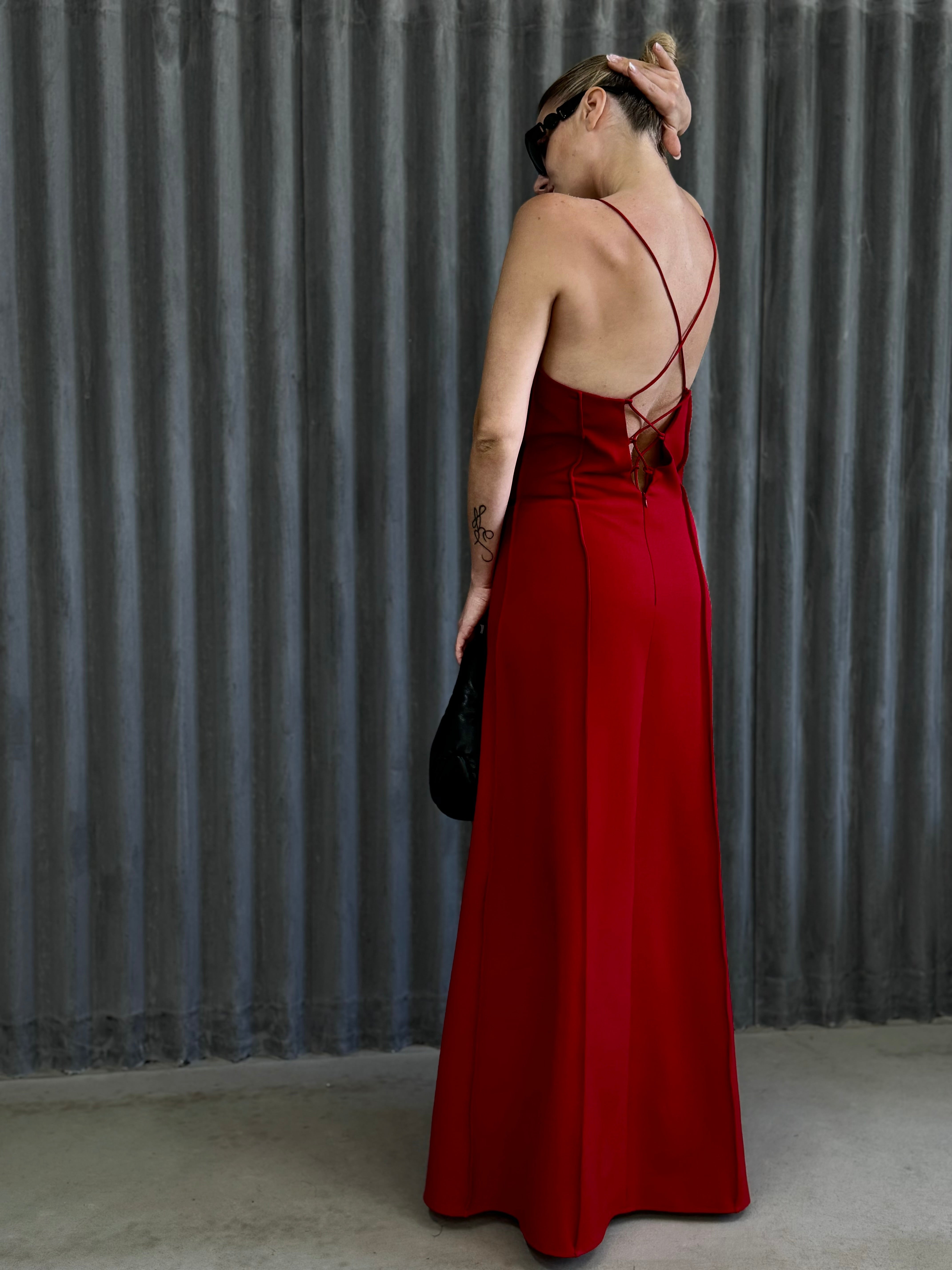 Backless Maxi Dress With Straps
