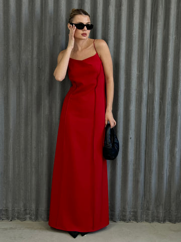 Backless Maxi Dress With Straps