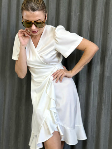 Wrap silky dress