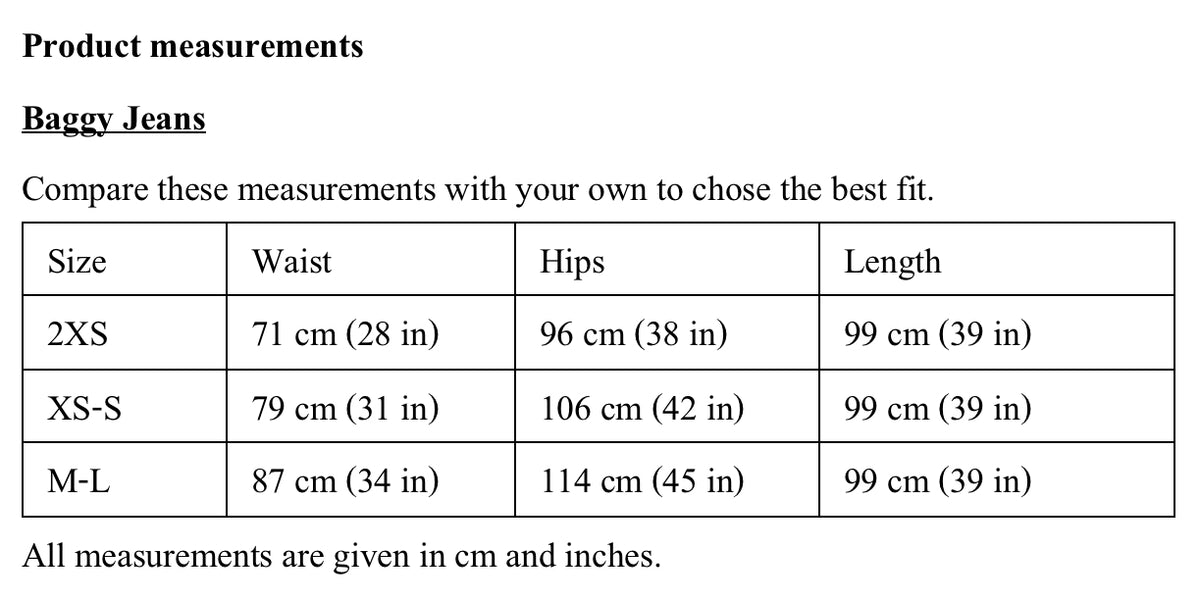 Size Guide