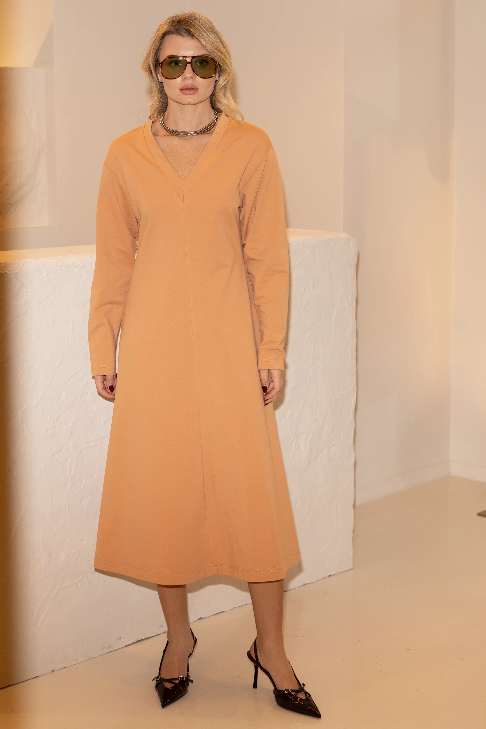 Cotton Midi Dress