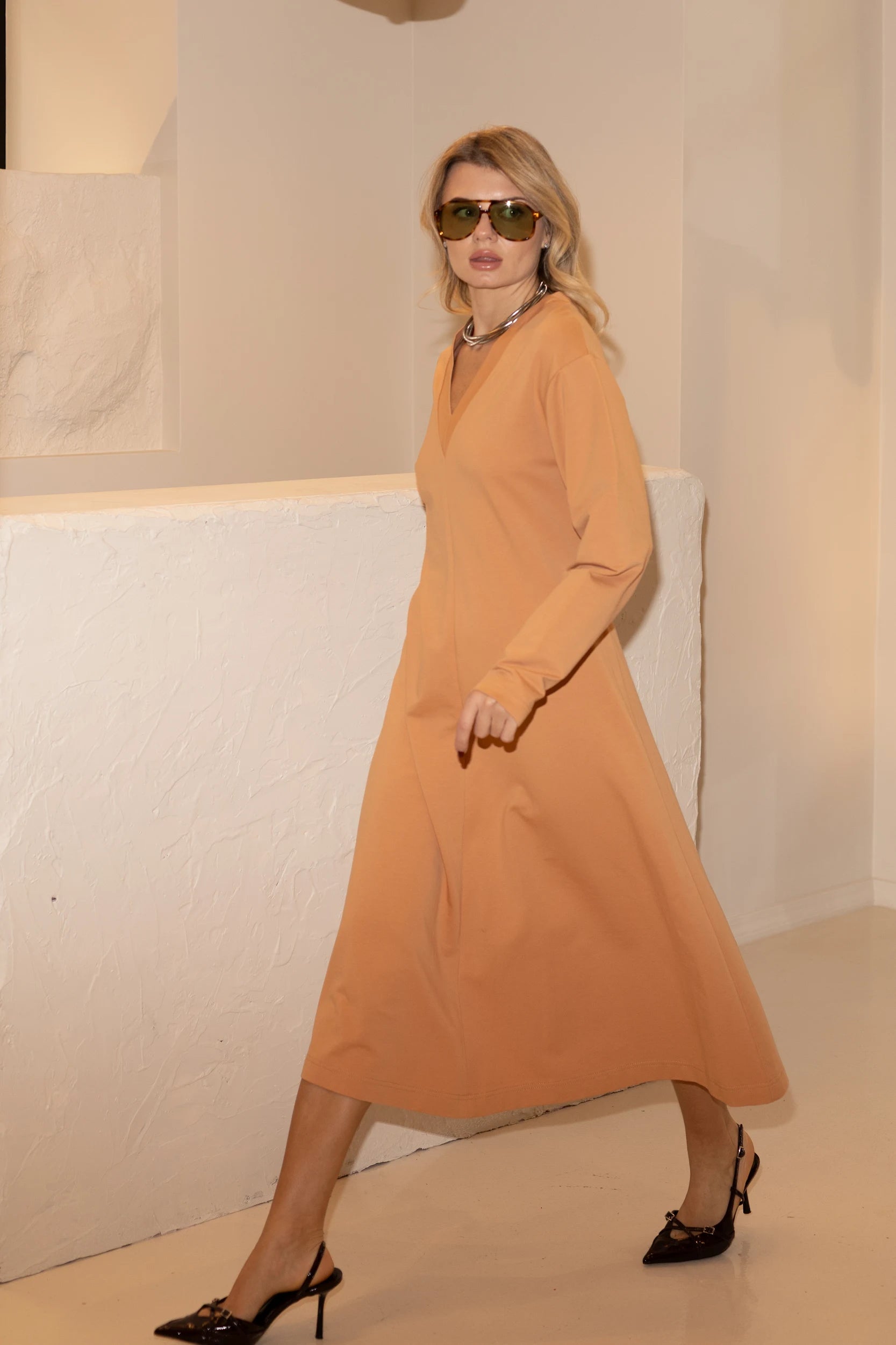 Cotton Midi Dress