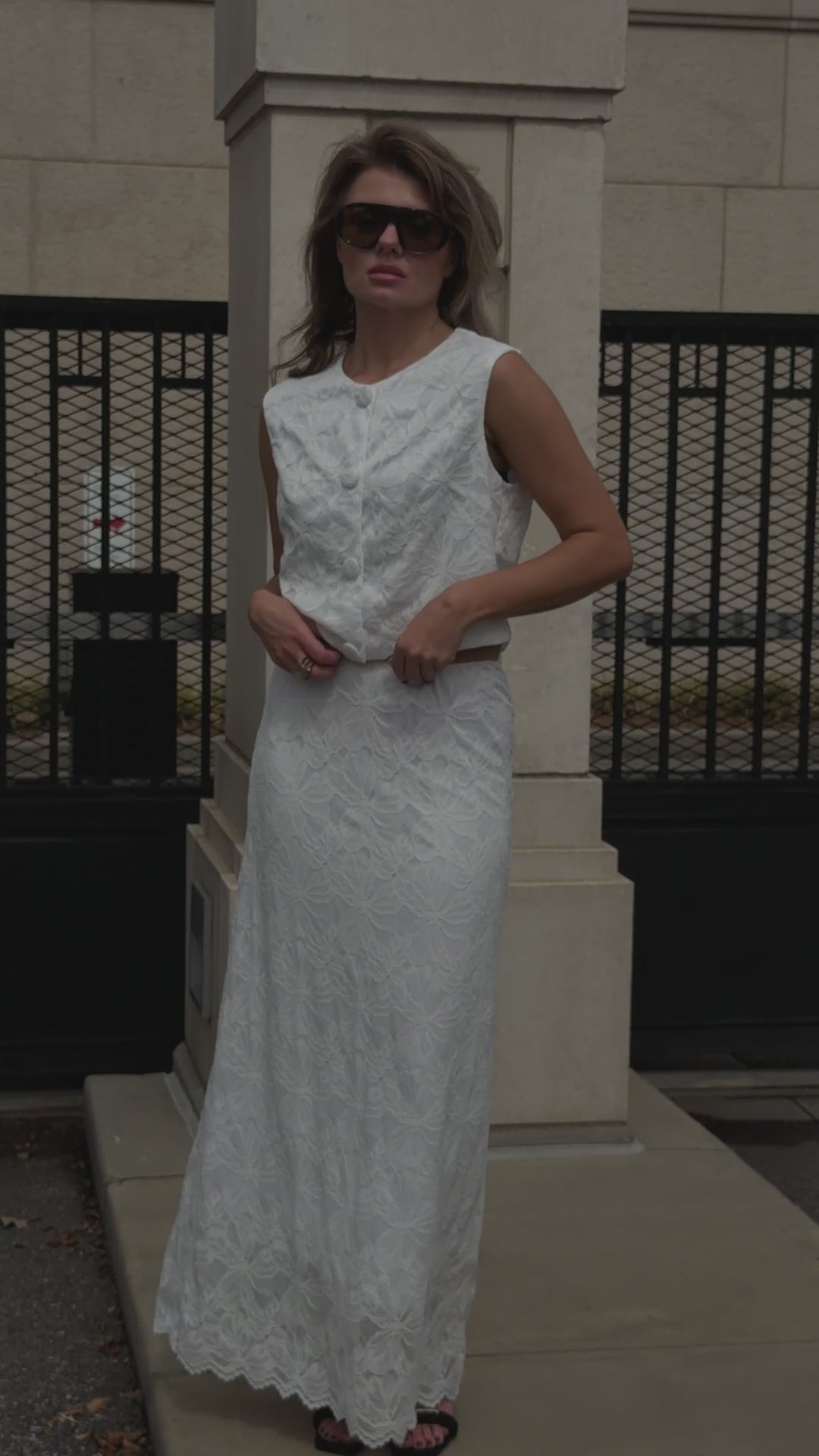 Fleur lace maxi skirt